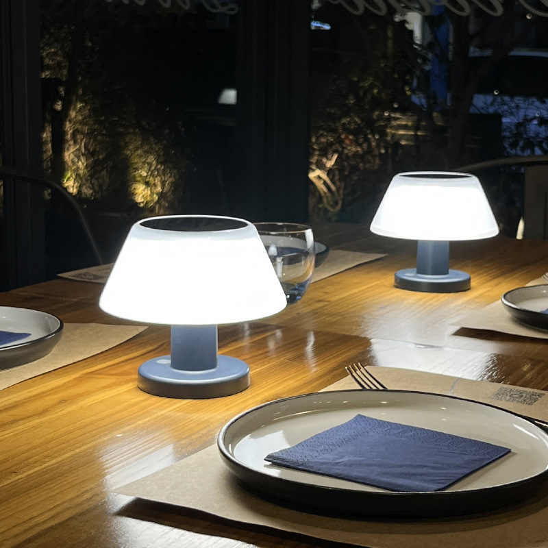 Modern Outdoor Home Garden Solar Table Lamp