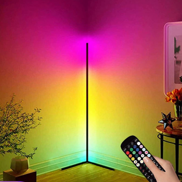 Lampadaire d'angle intelligent LED RGB d'ambiance