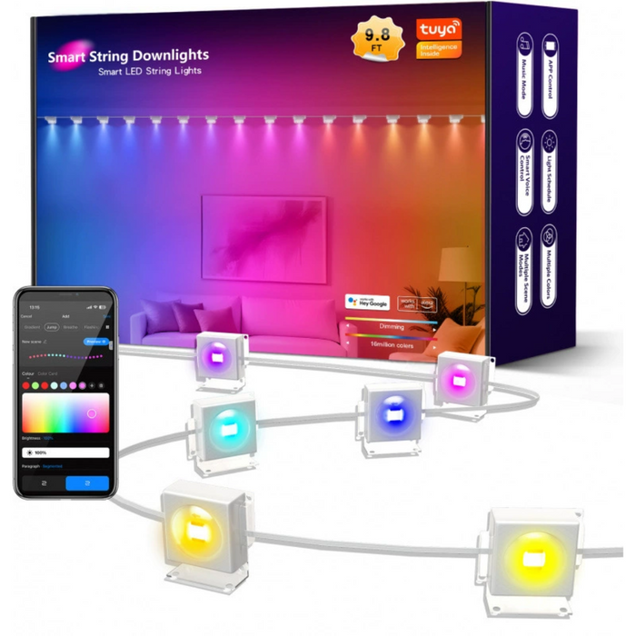 Downlights intelligents d'ambiance Wi-Fi d'intérieur