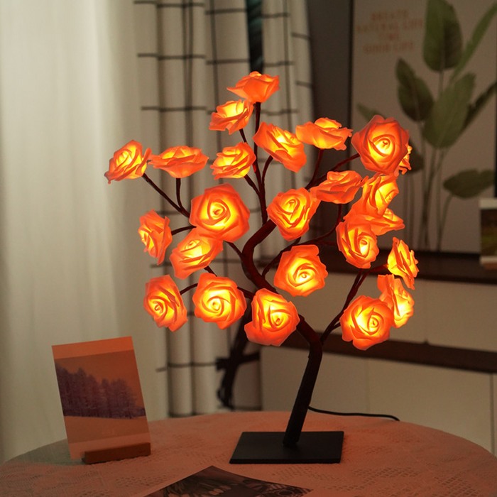Lampe de table LED Arbre de roses