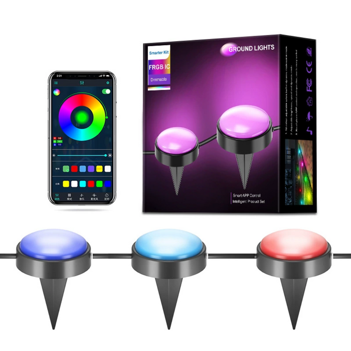 Lampe de jardin d'ambiance Wi-Fi intelligente - Lot de 3