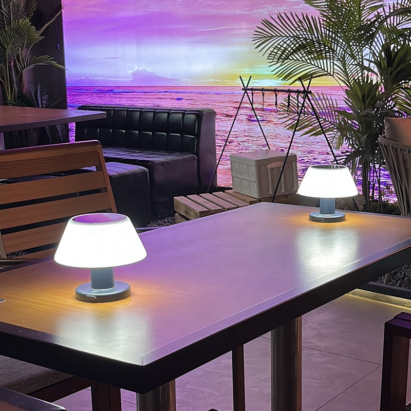 Modern Outdoor Home Garden Solar Table Lamp