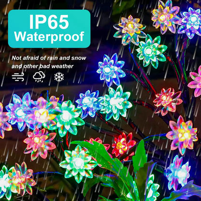 Solar Powered Flower Lamp Garden Lights
