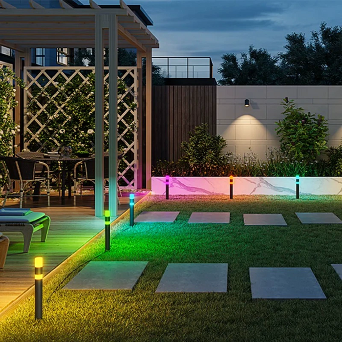 Projecteurs de jardin connectés Wi-Fi RVB - Pack de 4