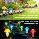 Load image into Gallery viewer, 8pcs LED Solar Mushroom Light
