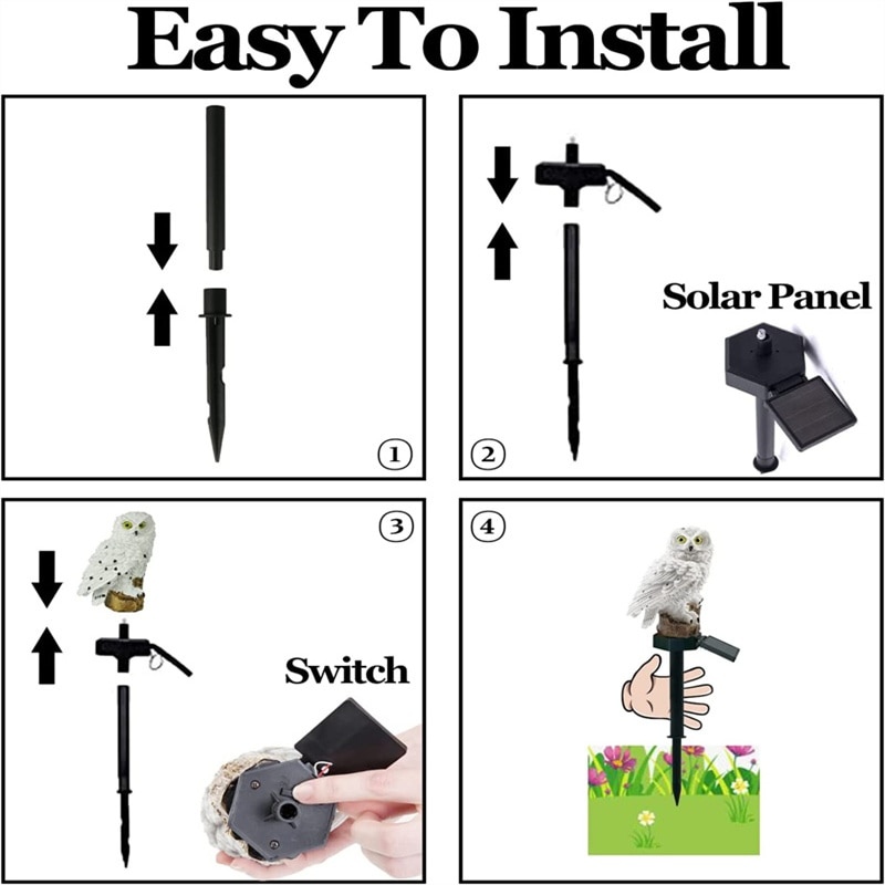 Solar Owl Flame Lantern