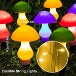 Load image into Gallery viewer, 8pcs LED Solar Mushroom Light
