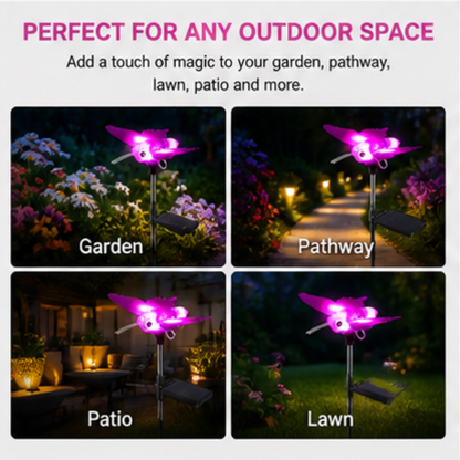 Solar Hummingbird Garden Light - LED Outdoor Decorative Stake Light