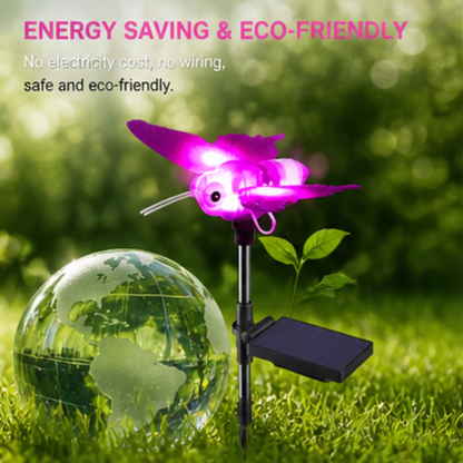 Solar Hummingbird Garden Light - LED Outdoor Decorative Stake Light