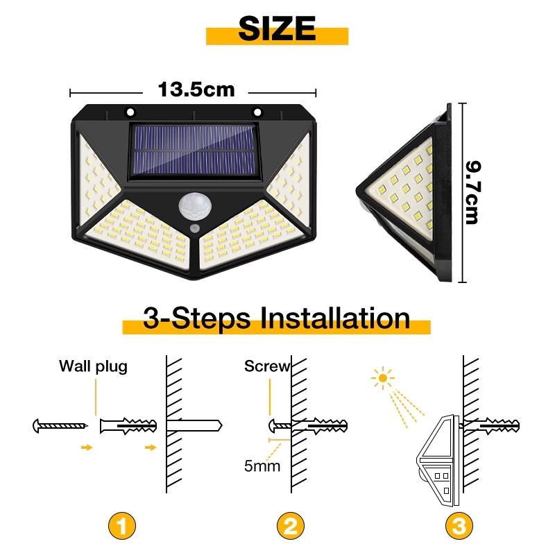 Outdoor Motion Sensor Solar LED Light